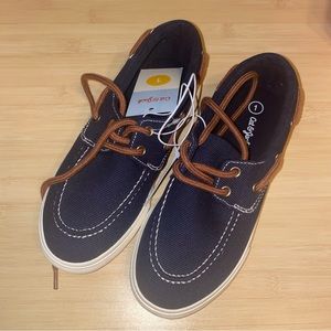 Cat & Jack Boy's Size 1 Blue Collin Lace Up Sneakers Boat Shoes New in Box